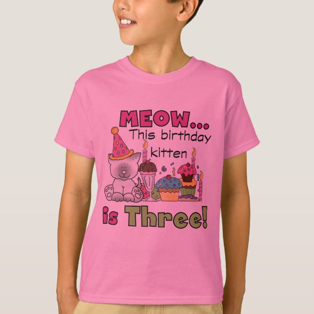 3. Kitten Geburtstag T - Shirt und Geschenke (Vorderseite)