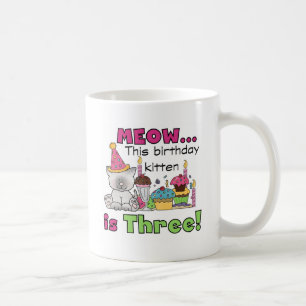 3. Kitten Geburtstag T - Shirt und Geschenke Kaffeetasse