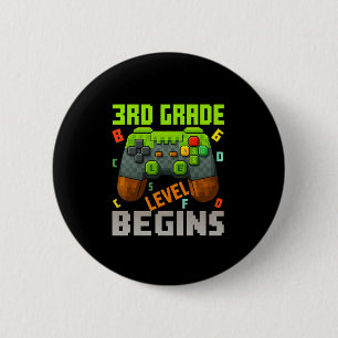 3. Klasse beginnt – Gamer Ck Zur Schule Tee Button