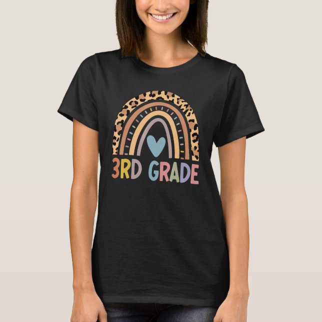 3. Klasse Boho Regenbogen Lehrer Schüler Letzter S T-Shirt (Vorderseite)
