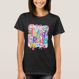 3. Klasse Coquette Schleife Zurück zur Schule Drit T-Shirt