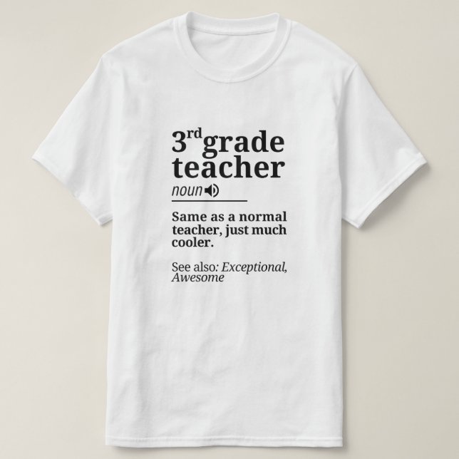 3. Klasse Lehrer Shirts Funny Third Grade Teacher (Design vorne)