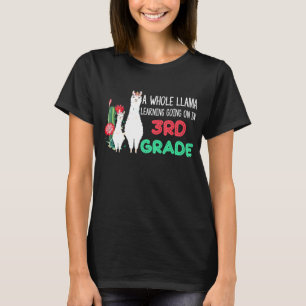 3. Klasse Llama Kaktus Student zurück zur Schule T-Shirt
