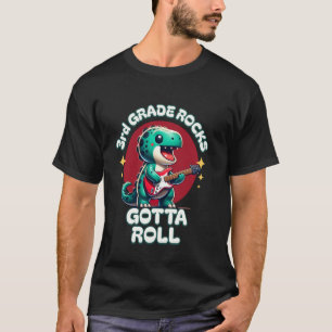 3. Klasse rockt. Man muss Dinosaurier und Gitarre T-Shirt