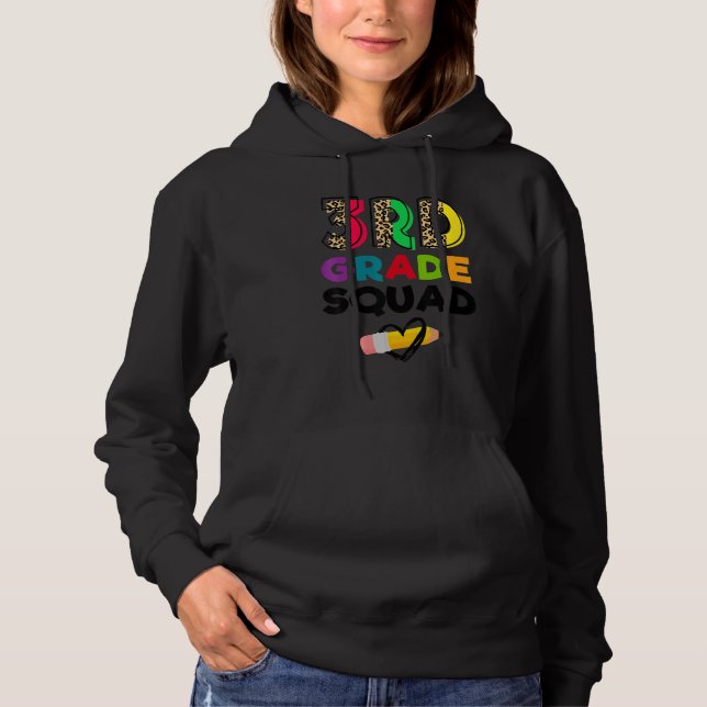 3. Klasse Squad Leopard Team Lehrer der dritten Kl Hoodie (Vorderseite)