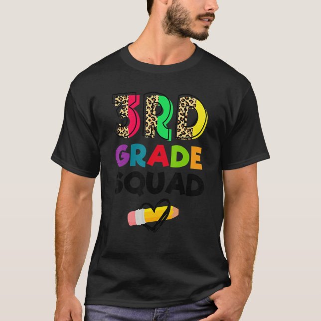 3. Klasse Squad Leopard Team Lehrer der dritten Kl T-Shirt (Vorderseite)