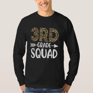 3. Klasse Squad Leopardendruck Dritte Klasse Lehre T-Shirt