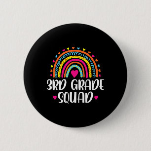 3. Klasse Squad Regenbogen Zur Schule Lehrer Kinde Button