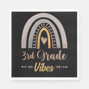 3. Klasse Vibes Regenbogen Dritte Klasse Zurück zu Serviette