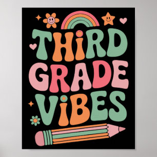 3. Klasse Vibes Zurück zur Schule Aussehen für Kin Poster