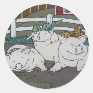 3 kleine Schweine Aufkleber