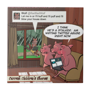 3 kleine Schweine mit Social-Media-Verstand Fliese