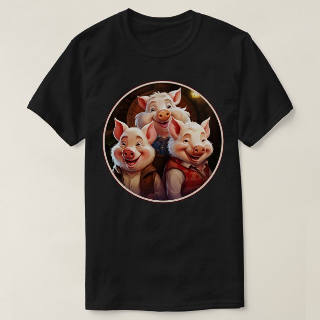 3 Kleine Schweine T-Shirt (Design vorne)