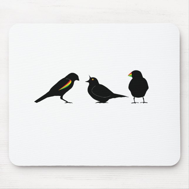 3 kleine Vögel durch erndub Mousepad (Vorne)