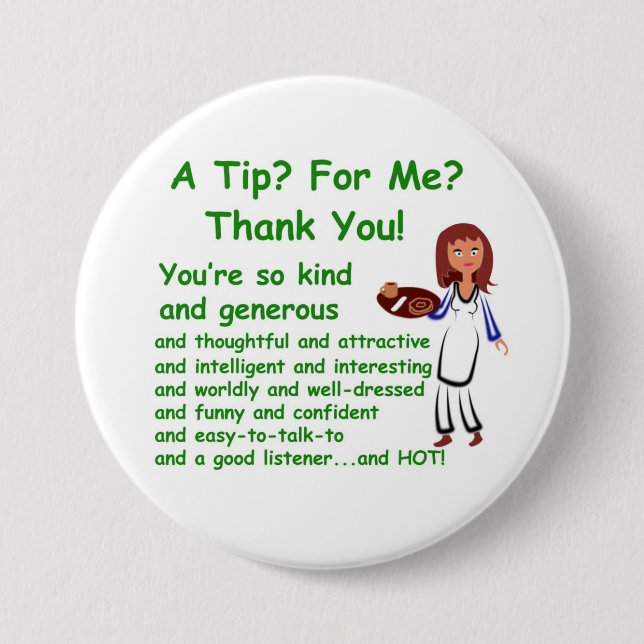 3" Knopf mit einer Spitze für mich Entwurf Button (Vorderseite)