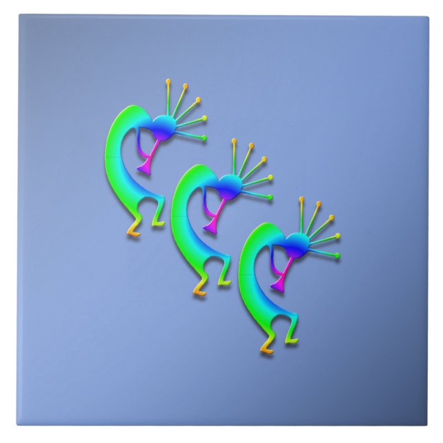 3 Kokopelli #86 Fliese (Vorderseite)