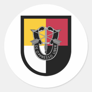 3. Kraft-Gruppen-Blitz Runder Aufkleber