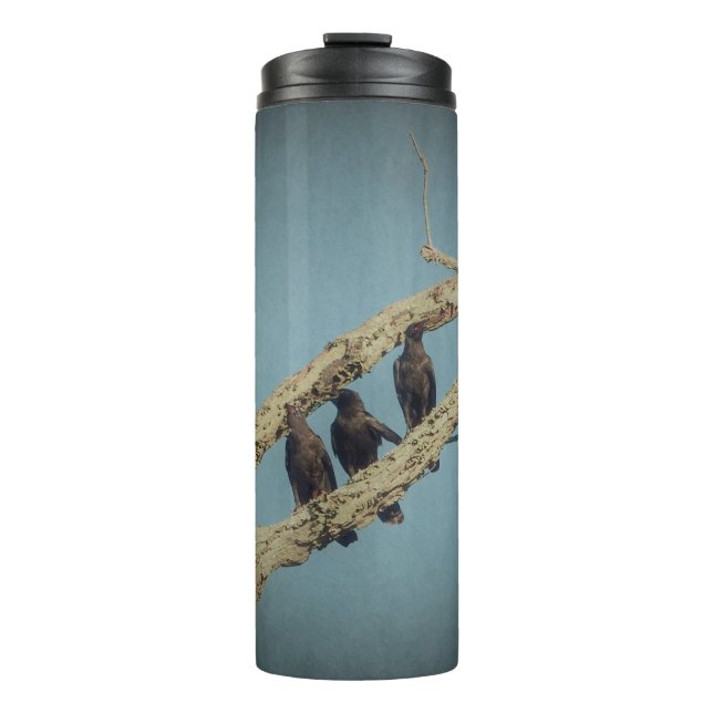 3 Krähen Thermosbecher (Vorderseite)
