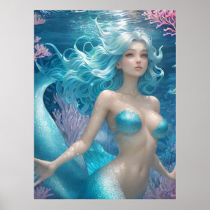 *~* 3-L_AP60 Wassergöttin Fantasy Sea Mermaid 14 Poster