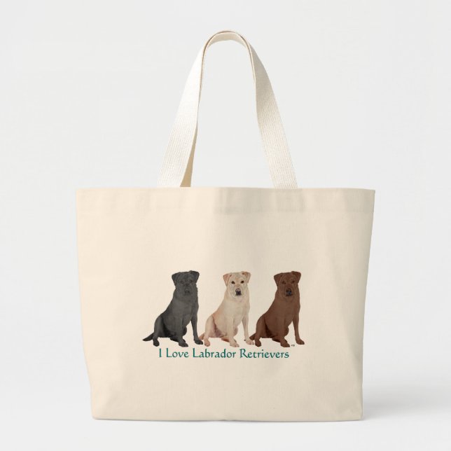 3 LABRADOR JUMBO STOFFBEUTEL (Vorne)