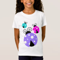 3 Ladybugs in Lila rosa und blau