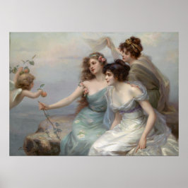 3 Ladys and Angel Poster