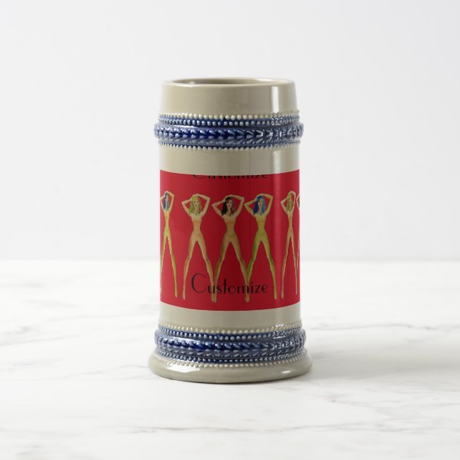 3 langbeinige Ladys Stehend Thunder_Cove Bierglas (Mittel)