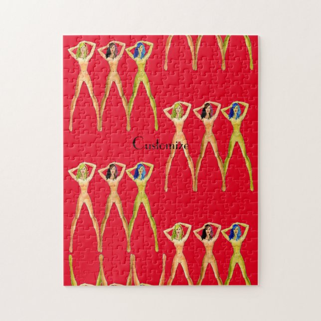 3 langbeinige Ladys Stehend Thunder_Cove Puzzle (Vertikal)