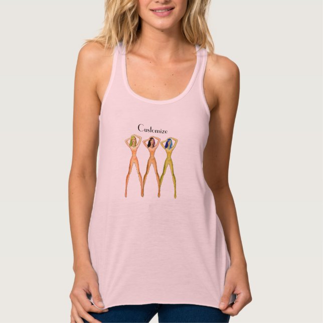 3 langbeinige Ladys Stehend Thunder_Cove  Tank Top (Vorderseite)