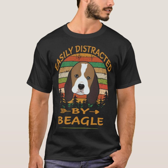 3 Leicht Ablenkbar Durch Beagle T-Shirt (Vorderseite)