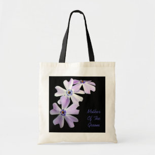 3 lila Blumen MUTTER des BRÄUTIGAMS Tragetasche