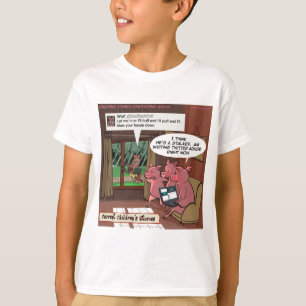 3 Little Social Media Savvy Schweine T-Shirt