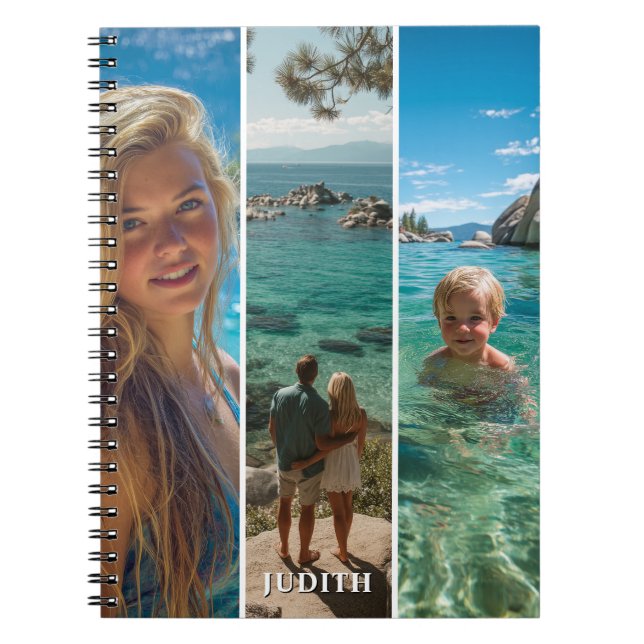 3 Long Vertical Strip Boho Photo Notizblock (Vorderseite)