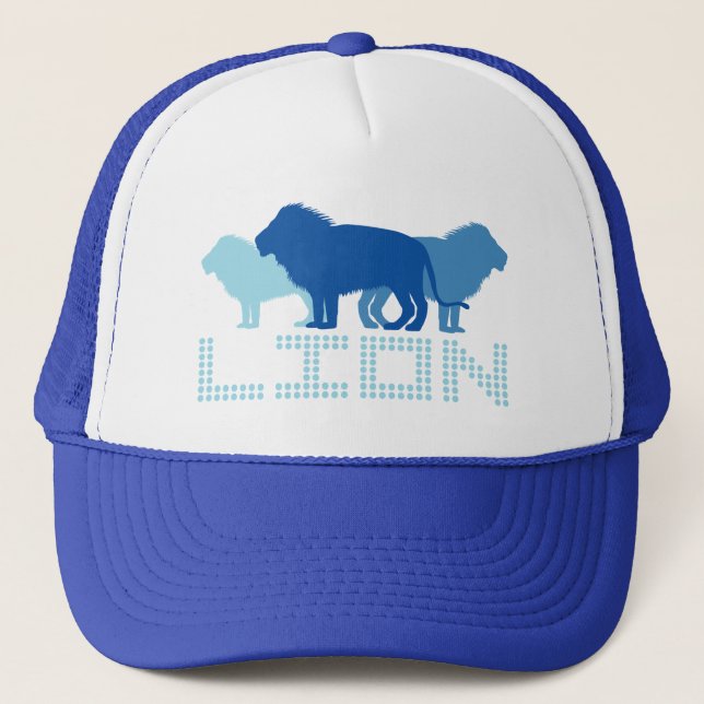 3 Löwen (blau) Truckerkappe (Vorderseite)
