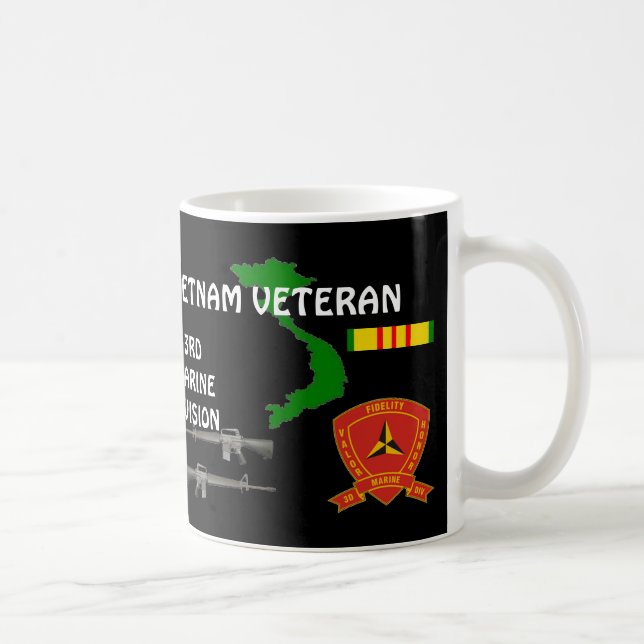 3. Marine Ribbon Div. Vietnam Veteran Coffee Mugs Kaffeetasse (Rechts)
