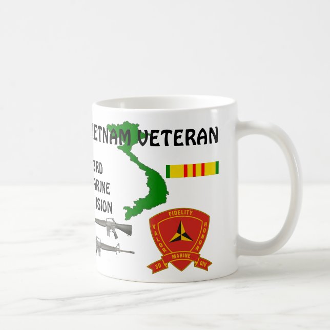 3. Marine Ribbon Div. Vietnam Veteran Coffee Mugs Tasse (Rechts)