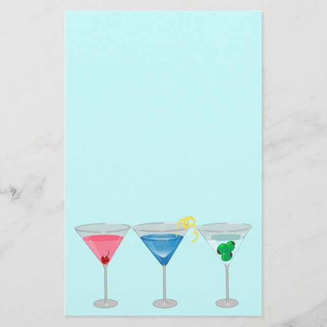 3 Martini-Briefpapier Briefpapier (Vorderseite)