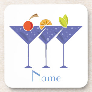 3 Martini Cocktails Thunder_Cove Getränkeuntersetzer