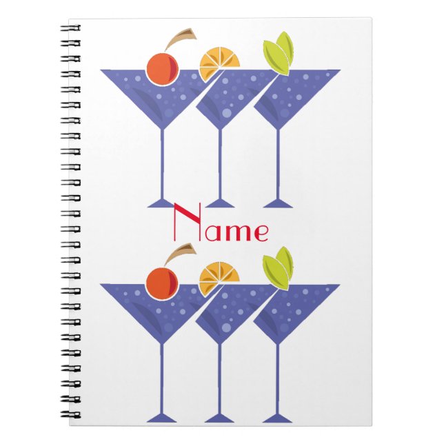 3 Martini Cocktails Thunder_Cove Notizblock (Vorderseite)