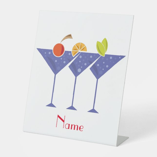 3 Martini Cocktails Thunder_Cove Sockelschild (Vorderseite)