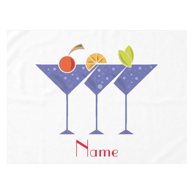 3 Martini Cocktails Thunder_Cove Tischdecke (Vorderseite (Horizontal))