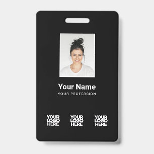 3 Mehrere Logos Mitarbeiterfoto, Barcode, Name B Ausweis
