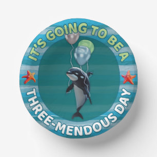 3-mendous Baby-Orca-Papier-Schale Pappteller