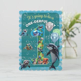 3-Mendous Day Flat Scalloped Birthday Invitation Einladung