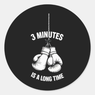 3 Minuten sind eine lange Zeit Boxen Kickboxen Box Runder Aufkleber