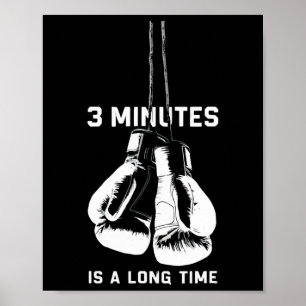 3 Minuten sind eine lange Zeit Boxen Kickboxen Lus Poster