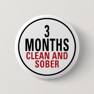3 Monate säubern und ernüchtern Button