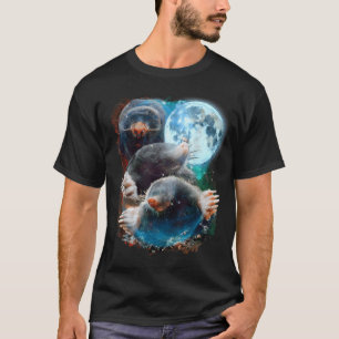 3 Mondmaulwurf Lustige Maulwürfe Kunst Tier T-Shirt