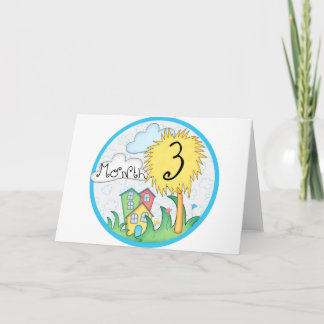 3 Months Inspired Milestone Karte