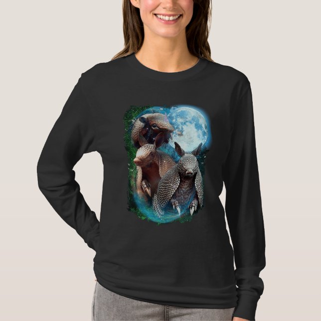 3 Moon Armadillo  Anteater Animal T-Shirt (Vorderseite)